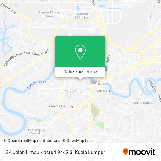 Peta 34 Jalan Limau Kasturi 9/KS 3