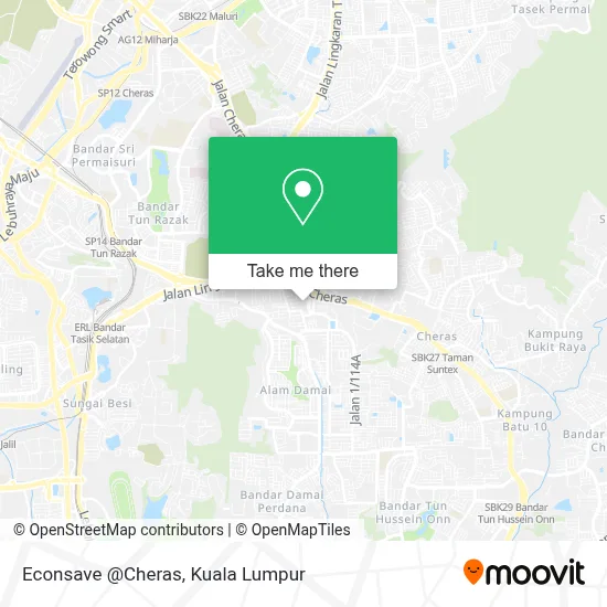 Econsave @Cheras map