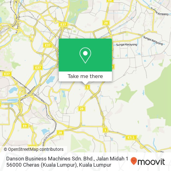Peta Danson Business Machines Sdn. Bhd., Jalan Midah 1 56000 Cheras (Kuala Lumpur)