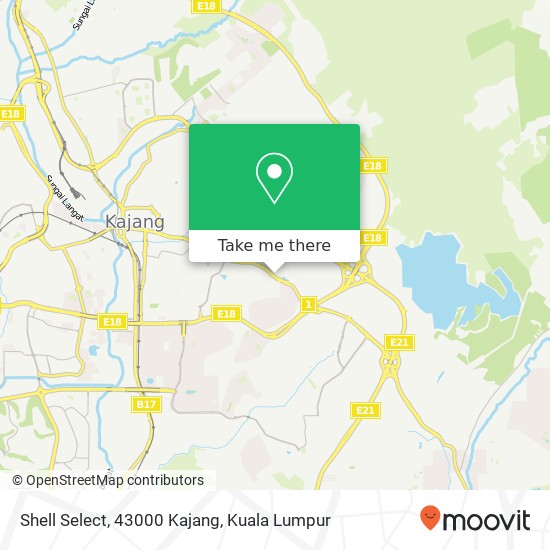 Shell Select, 43000 Kajang map