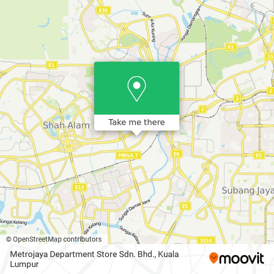 Metrojaya Department Store Sdn. Bhd. map