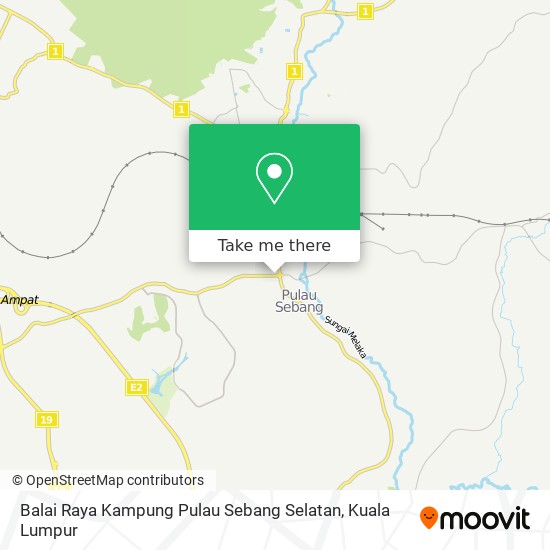 Peta Balai Raya Kampung Pulau Sebang Selatan