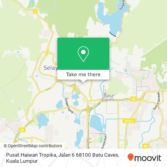 Pusat Haiwan Tropika, Jalan 6 68100 Batu Caves map