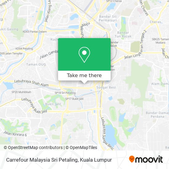 Carrefour Malaysia Sri Petaling map