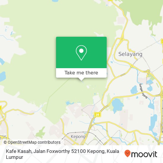 Kafe Kasah, Jalan Foxworthy 52100 Kepong map