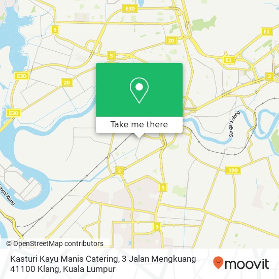 Peta Kasturi Kayu Manis Catering, 3 Jalan Mengkuang 41100 Klang