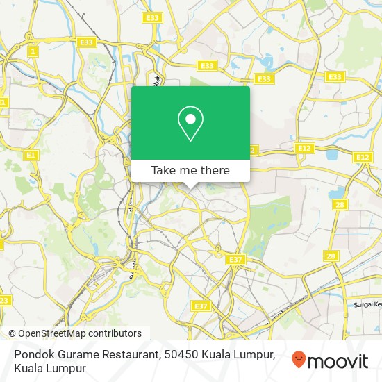 Peta Pondok Gurame Restaurant, 50450 Kuala Lumpur