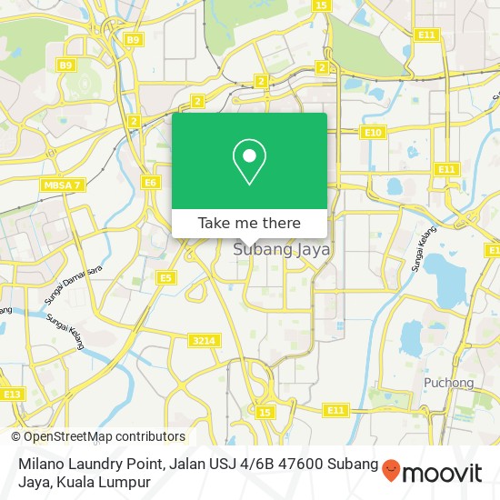 Milano Laundry Point, Jalan USJ 4 / 6B 47600 Subang Jaya map