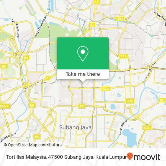 Peta Tortillas Malaysia, 47500 Subang Jaya