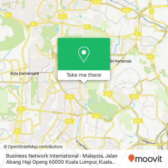 Peta Business Network International - Malaysia, Jalan Abang Haji Openg 60000 Kuala Lumpur
