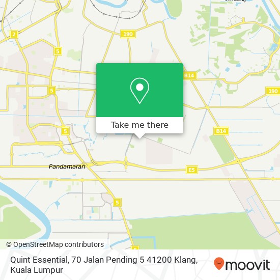 Peta Quint Essential, 70 Jalan Pending 5 41200 Klang