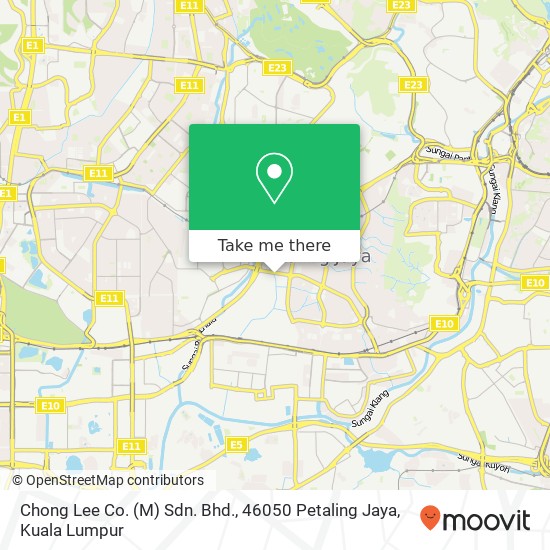 Chong Lee Co. (M) Sdn. Bhd., 46050 Petaling Jaya map