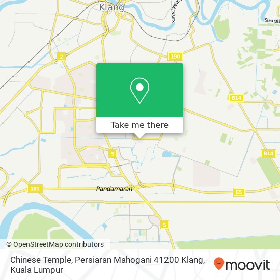 Chinese Temple, Persiaran Mahogani 41200 Klang map