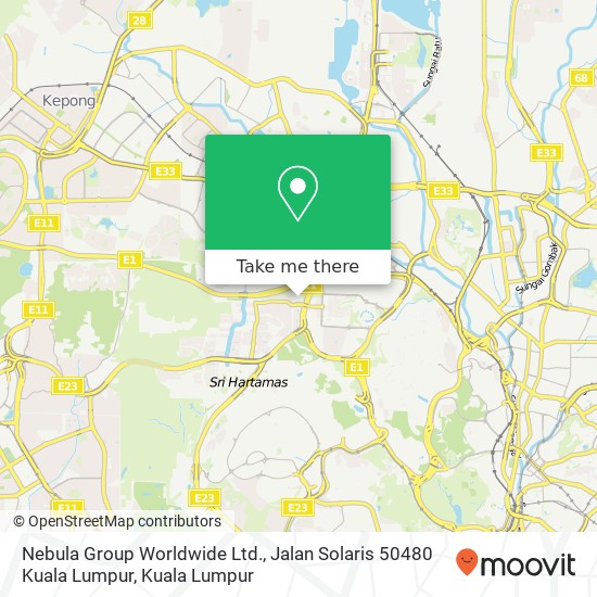 Nebula Group Worldwide Ltd., Jalan Solaris 50480 Kuala Lumpur map