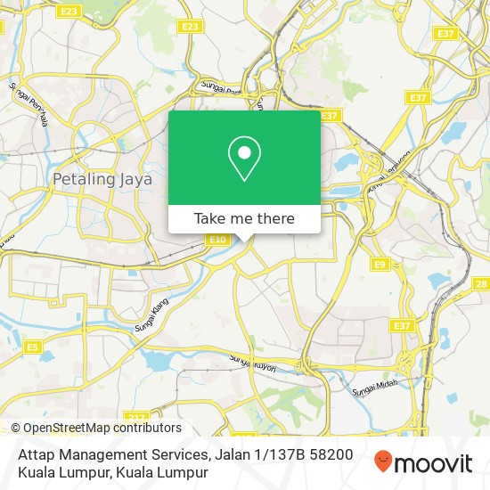 Peta Attap Management Services, Jalan 1 / 137B 58200 Kuala Lumpur