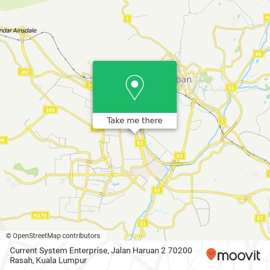 Peta Current System Enterprise, Jalan Haruan 2 70200 Rasah