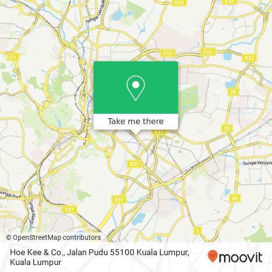 Hoe Kee & Co., Jalan Pudu 55100 Kuala Lumpur map