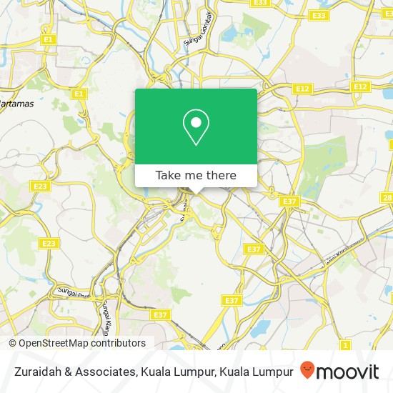 Zuraidah & Associates, Kuala Lumpur map