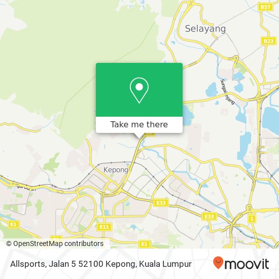 Allsports, Jalan 5 52100 Kepong map