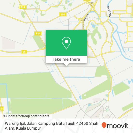 Peta Warung Ijal, Jalan Kampung Batu Tujuh 42450 Shah Alam