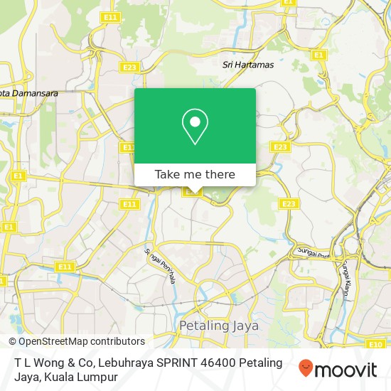 T L Wong & Co, Lebuhraya SPRINT 46400 Petaling Jaya map