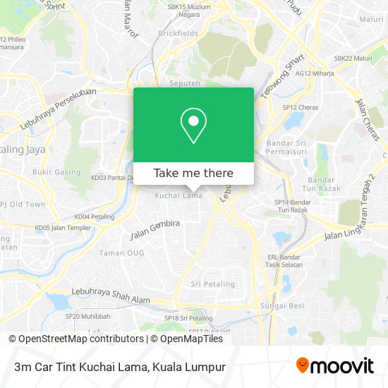 3m Car Tint Kuchai Lama map