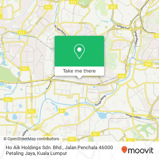 Ho Aik Holdings Sdn. Bhd., Jalan Penchala 46000 Petaling Jaya map