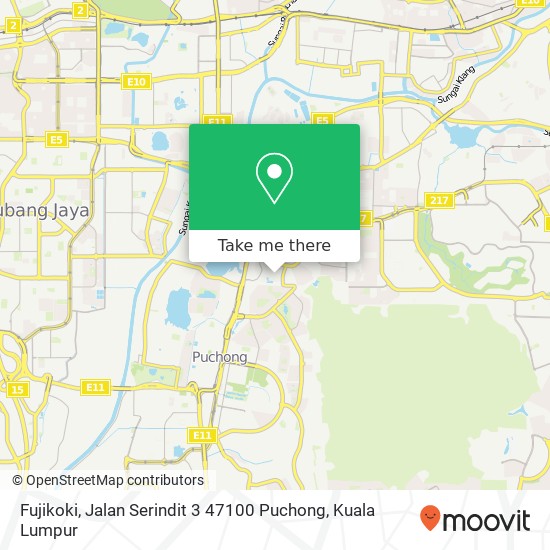 Peta Fujikoki, Jalan Serindit 3 47100 Puchong