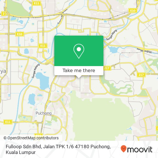 Peta Fulloop Sdn Bhd, Jalan TPK 1 / 6 47180 Puchong