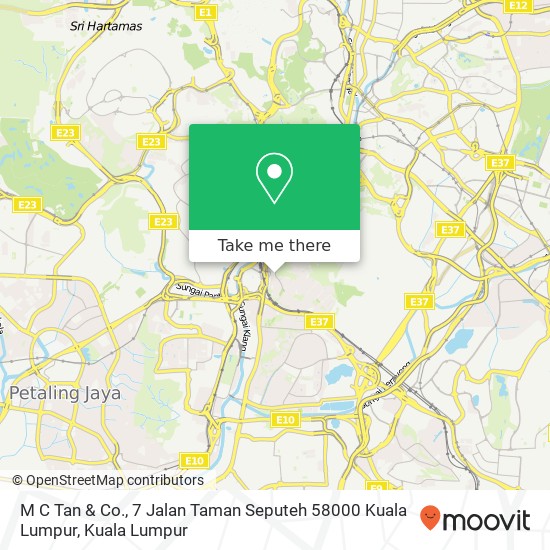 M C Tan & Co., 7 Jalan Taman Seputeh 58000 Kuala Lumpur map
