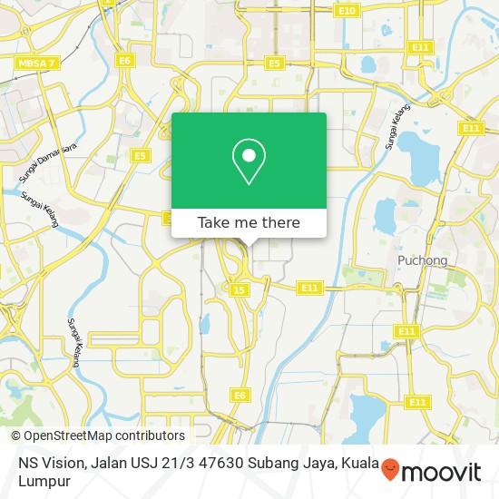 NS Vision, Jalan USJ 21 / 3 47630 Subang Jaya map