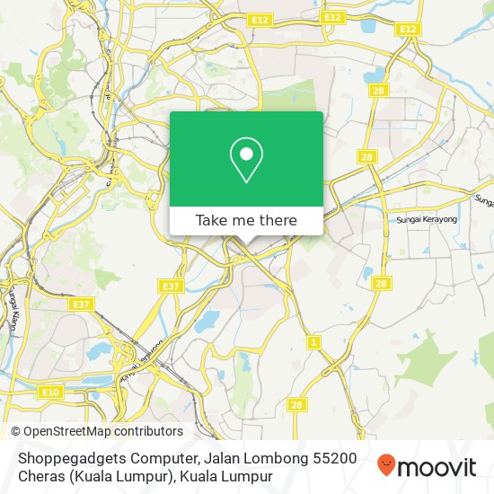 Peta Shoppegadgets Computer, Jalan Lombong 55200 Cheras (Kuala Lumpur)