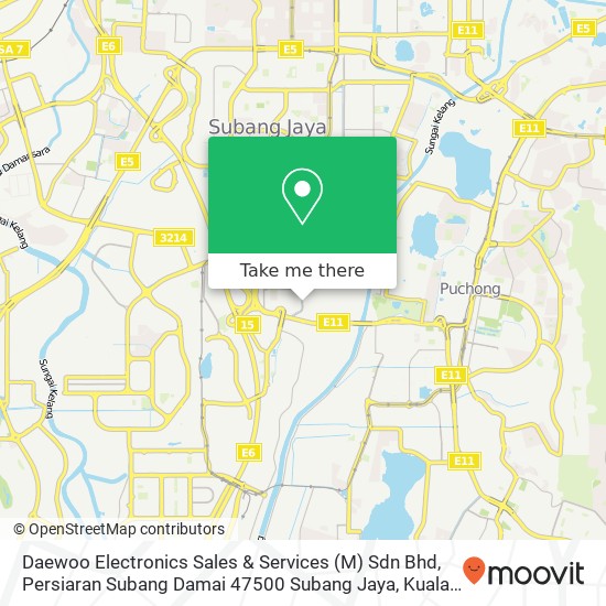 Daewoo Electronics Sales & Services (M) Sdn Bhd, Persiaran Subang Damai 47500 Subang Jaya map