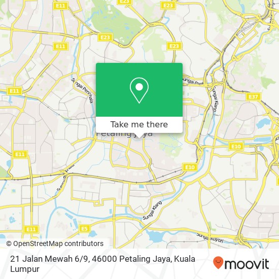 Peta 21 Jalan Mewah 6 / 9, 46000 Petaling Jaya