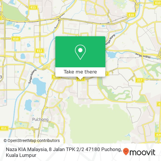 Peta Naza KIA Malaysia, 8 Jalan TPK 2 / 2 47180 Puchong