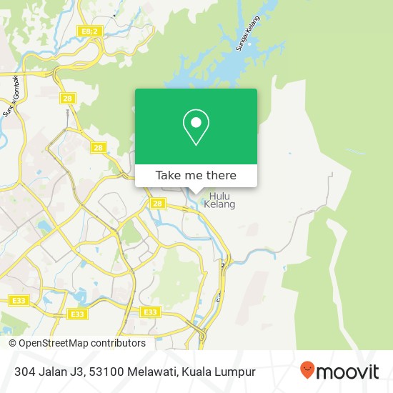 304 Jalan J3, 53100 Melawati map