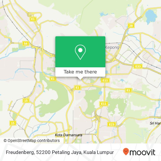 Peta Freudenberg, 52200 Petaling Jaya