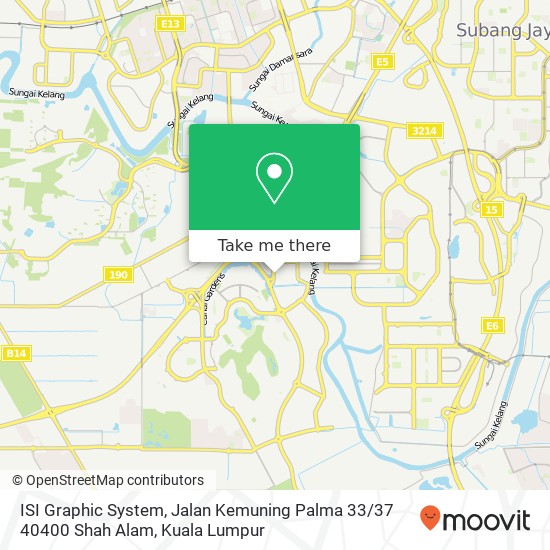 ISI Graphic System, Jalan Kemuning Palma 33 / 37 40400 Shah Alam map