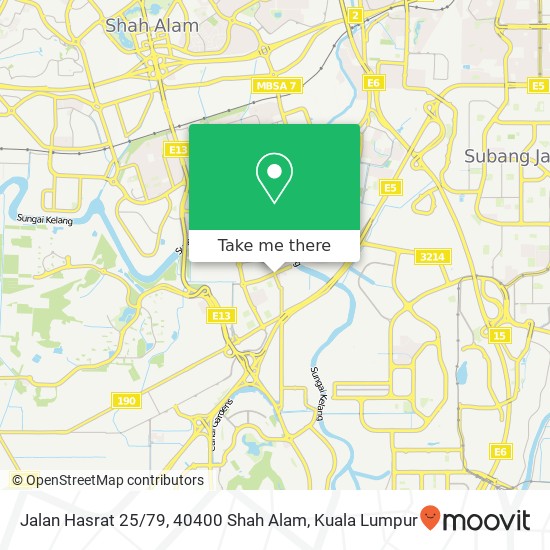 Peta Jalan Hasrat 25 / 79, 40400 Shah Alam