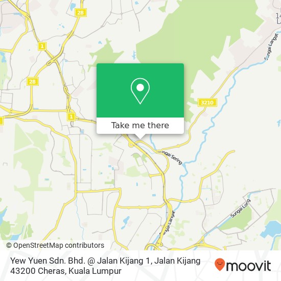 Peta Yew Yuen Sdn. Bhd. @ Jalan Kijang 1, Jalan Kijang 43200 Cheras