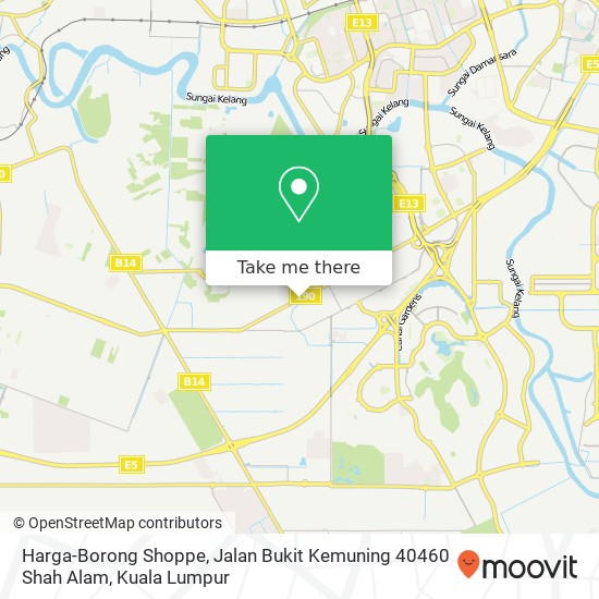 Peta Harga-Borong Shoppe, Jalan Bukit Kemuning 40460 Shah Alam