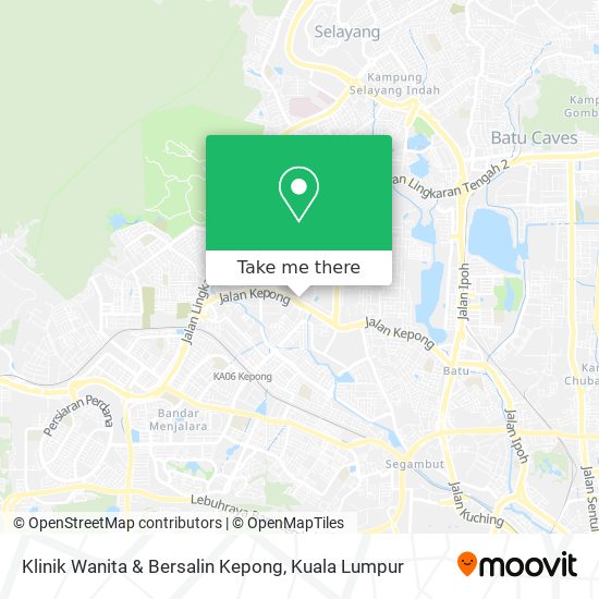 Peta Klinik Wanita & Bersalin Kepong