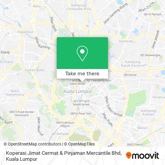 Koperasi Jimat Cermat & Pinjaman Mercantile Bhd map