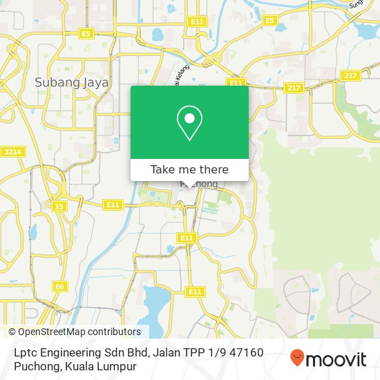 Lptc Engineering Sdn Bhd, Jalan TPP 1 / 9 47160 Puchong map