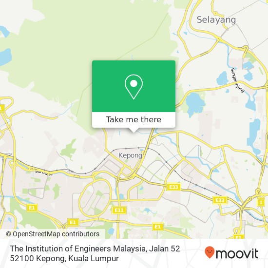 The Institution of Engineers Malaysia, Jalan 52 52100 Kepong map