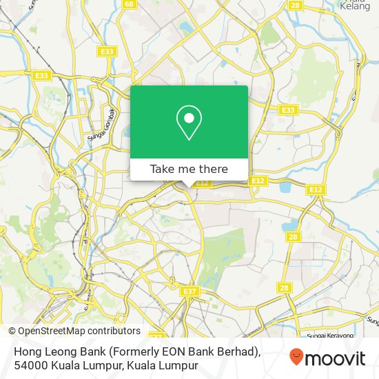 Hong Leong Bank (Formerly EON Bank Berhad), 54000 Kuala Lumpur map