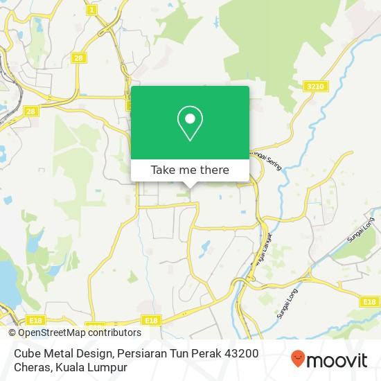 Cube Metal Design, Persiaran Tun Perak 43200 Cheras map