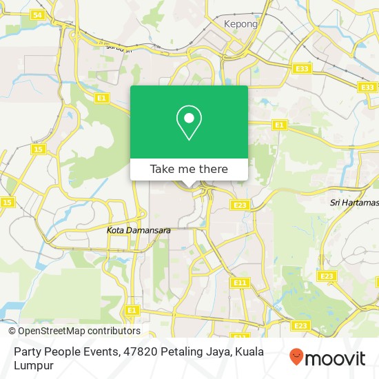 Peta Party People Events, 47820 Petaling Jaya