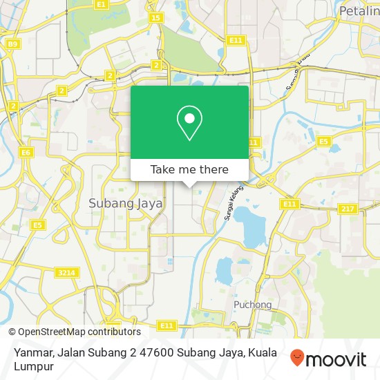 Peta Yanmar, Jalan Subang 2 47600 Subang Jaya