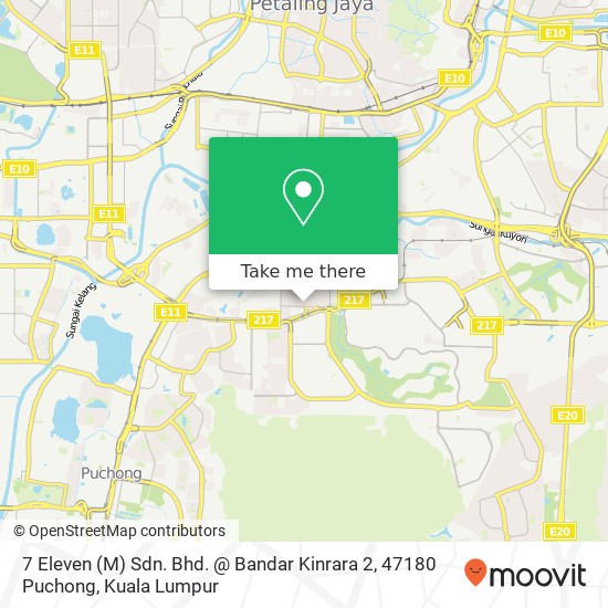 Peta 7 Eleven (M) Sdn. Bhd. @ Bandar Kinrara 2, 47180 Puchong